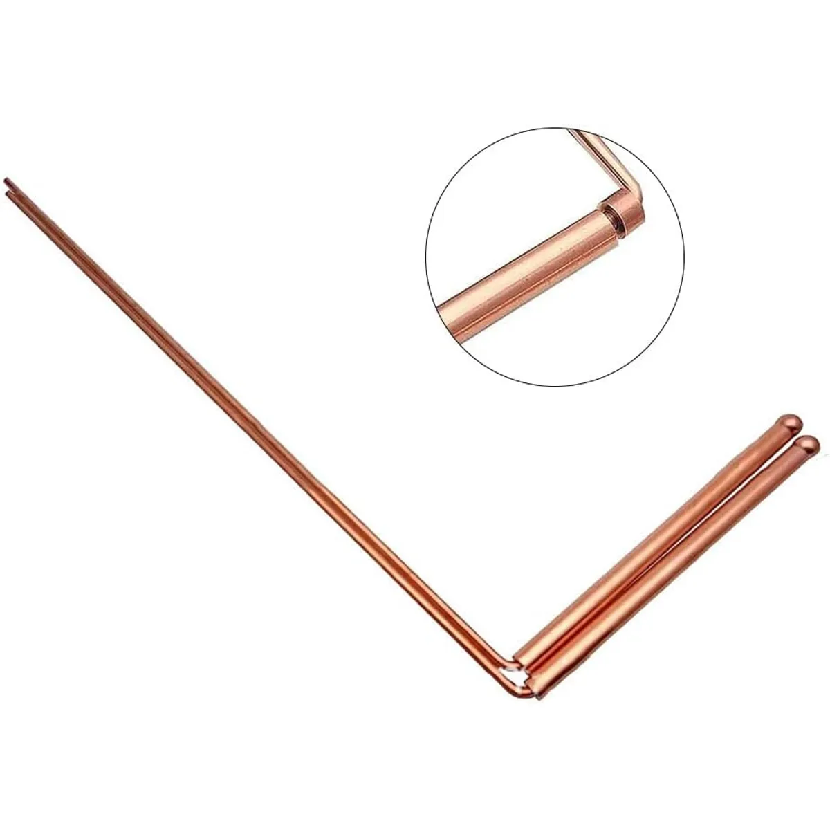 KUANGYE - Set De Varillas De Radiestesia, 2 Barillas Barra Cobre