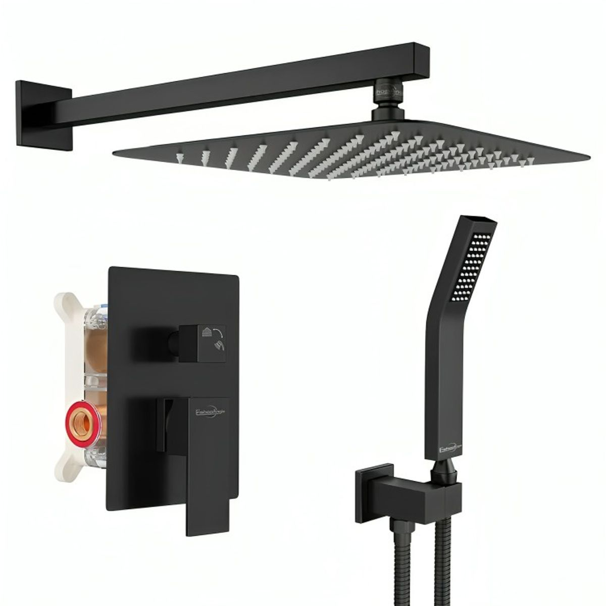 GENERICO - Juego De Ducha Con Cabezal Y Tipo Lluvia 2 Funciones