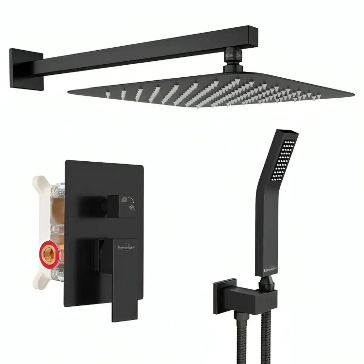 GENERICO - Juego De Ducha Con Cabezal Y Tipo Lluvia 2 Funciones