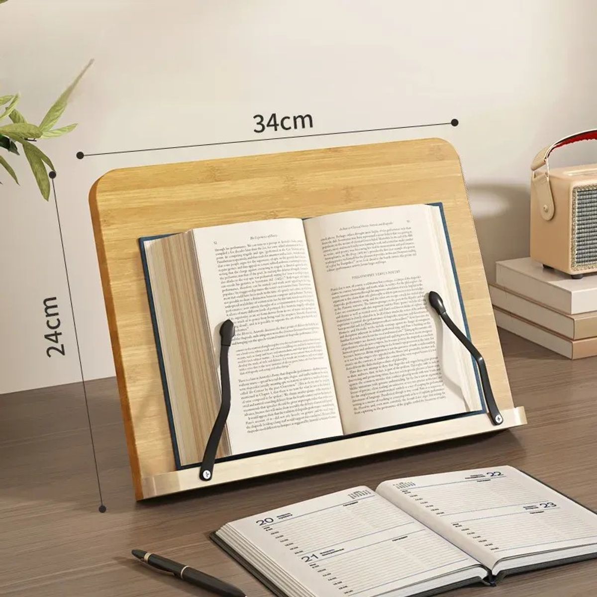 KUANGYE - Plegable Escritorio Música Soporte Libro De Cocina 24cmx34cm
