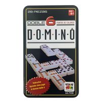 Juego de Mesa Dominó 6 Caja Metálica -