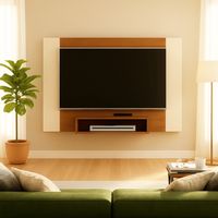 Panel TV hasta 47 pulgadas 120x80x23 cm Beige Cedro - Intercambiable