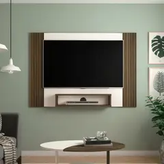 EXIT - Panel TV hasta 47 pulgadas 120x80x23 cm Blanco Pino - TV Cine