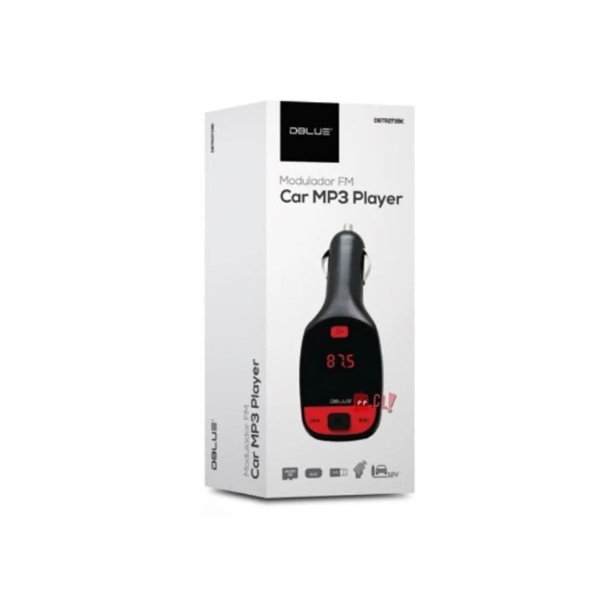 DBLUE - Transmisor Fm Auto Auxiliar Y Usb Auto Blanco - Ps