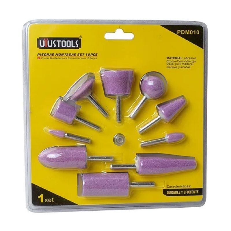 UYUSTOOL - SET 10 PIEDRAS MONTADAS UYUSTOOL PDM010