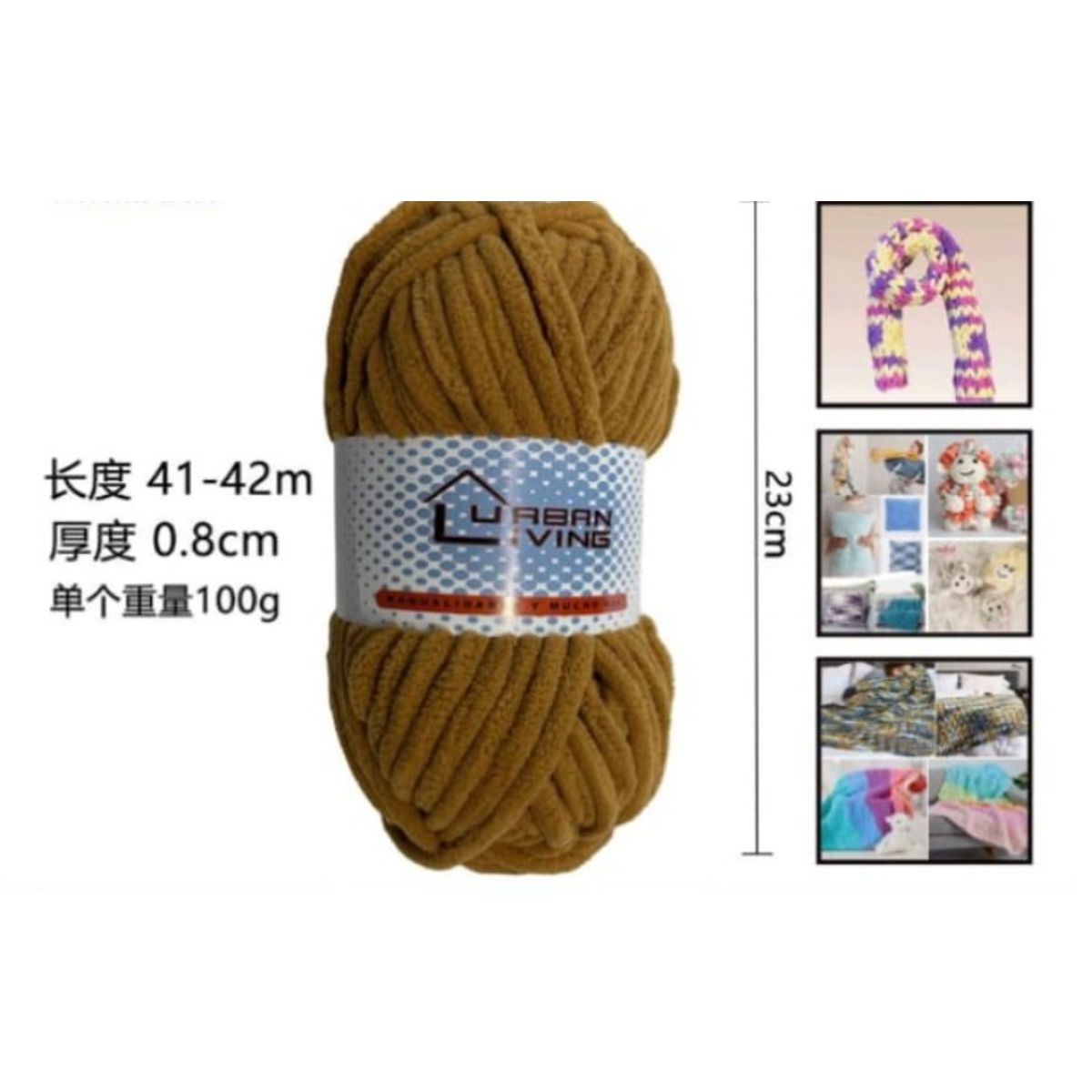 GENERICO - Lana Tiras De Hielo En Lana Amarillo Camello