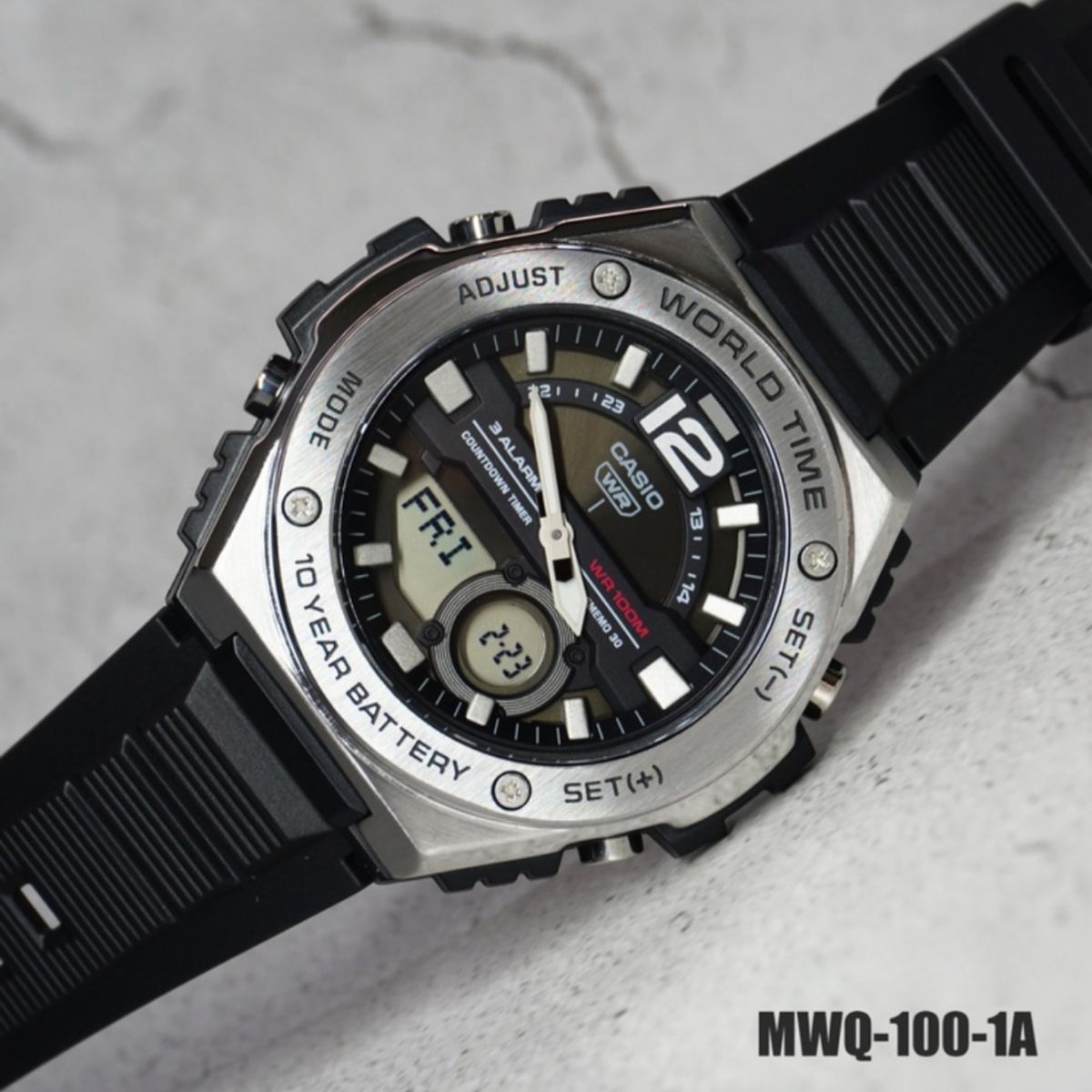 CASIO - RELOJ CASIO MWQ100-1A HOMBRE ANALOGO DIGITAL WORLD TIME