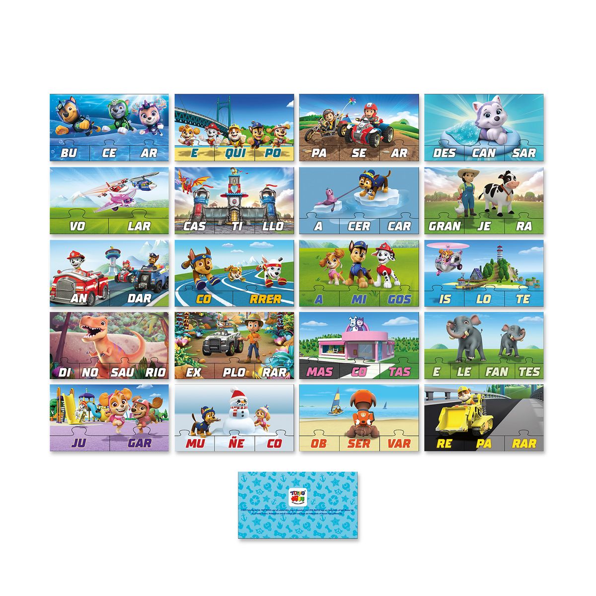 PAW PATROL - Juego de Mesa Separando Silabas - Paw Patrol