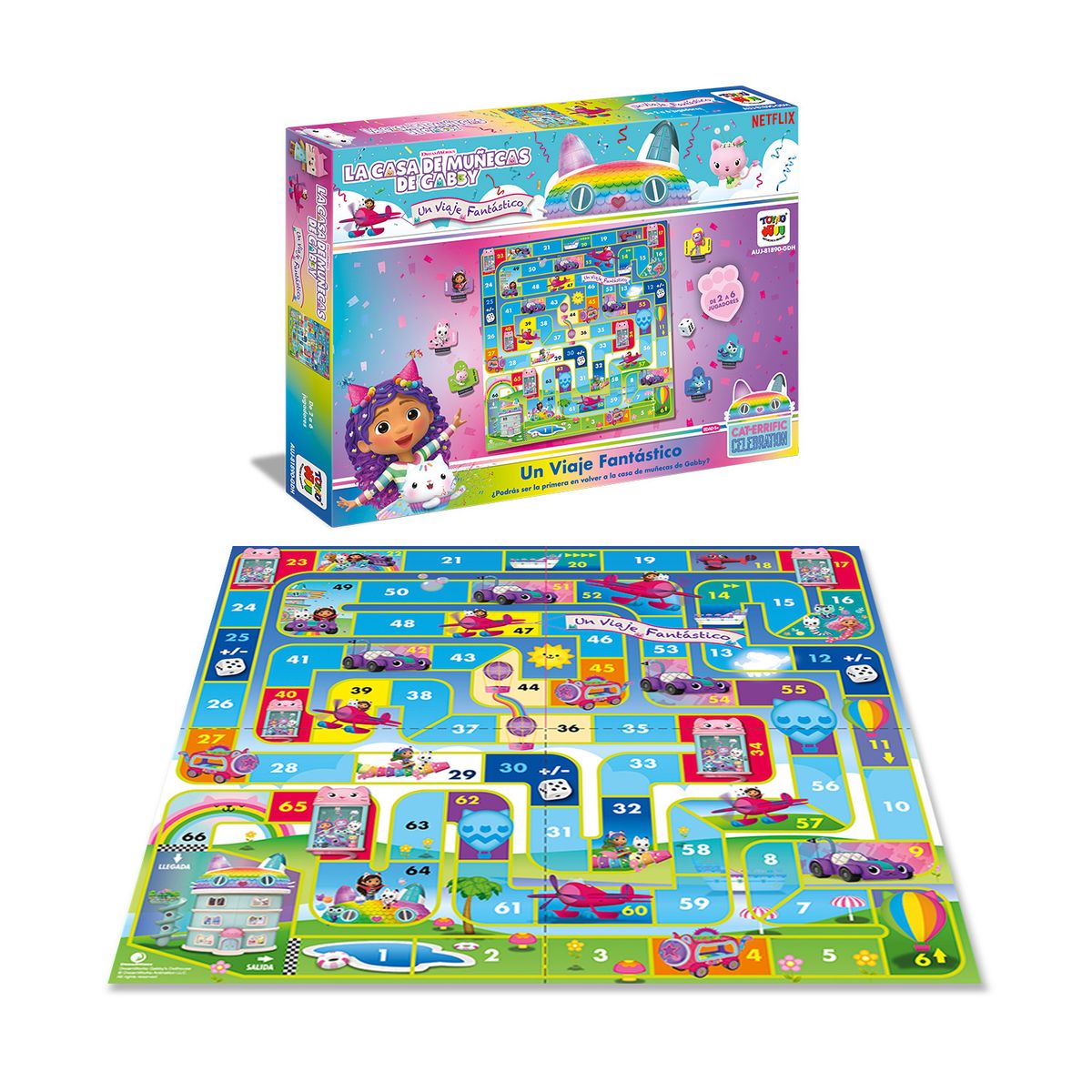 GABBYS DOLLHOUSE - Juego de Mesa Viaje Fantástico - Gabby