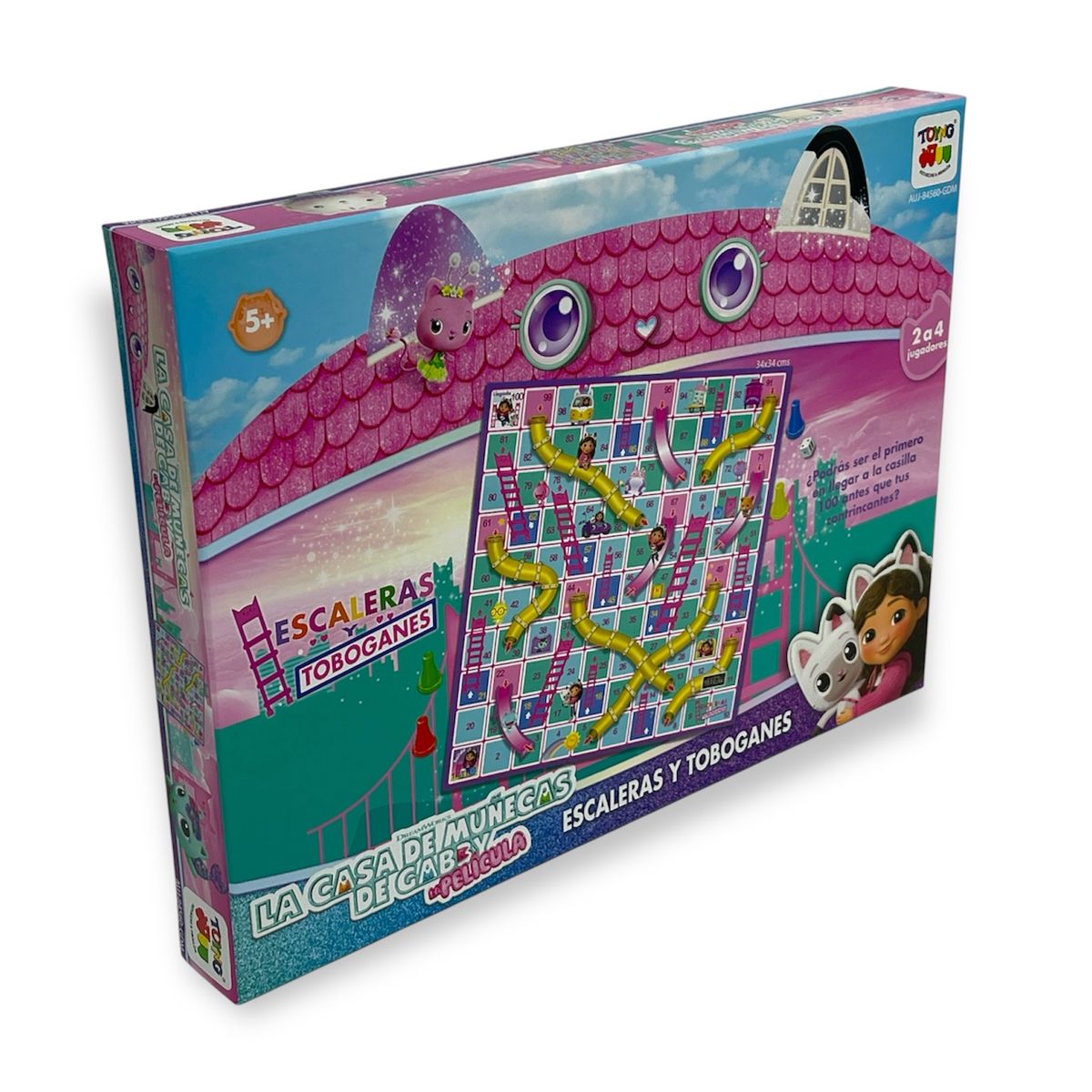 GABBYS DOLLHOUSE - Juego de Mesa Escalera y Toboganes - Gabby