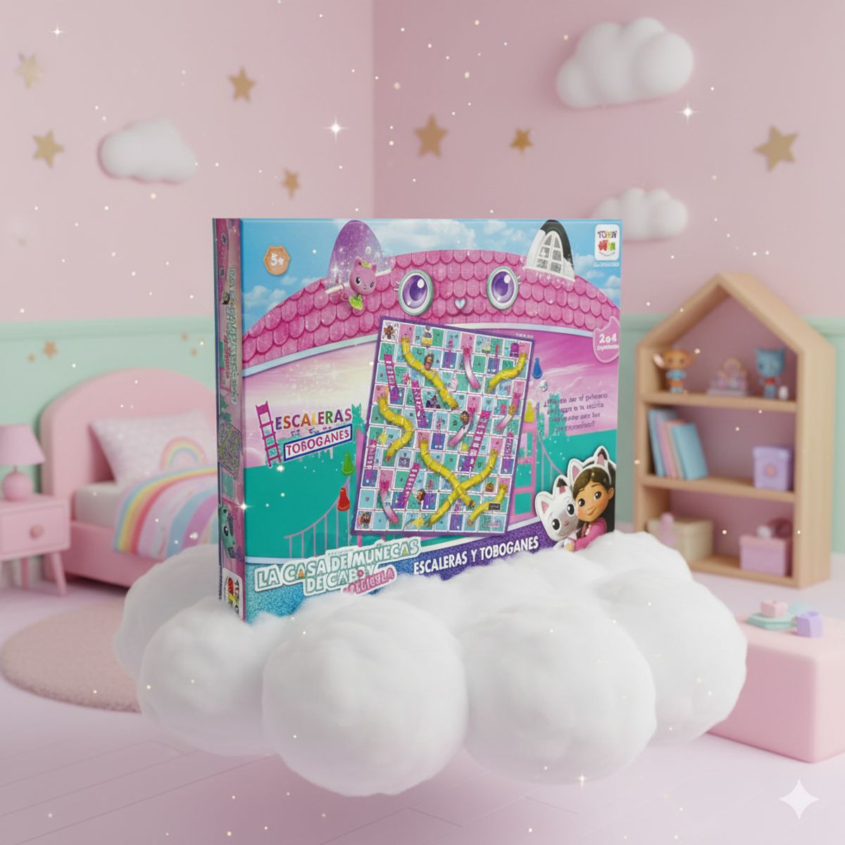 GABBYS DOLLHOUSE - Juego de Mesa Escalera y Toboganes - Gabby