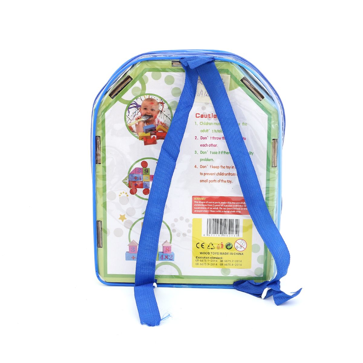 GENERICO - Mochila Con Bloques De Madera