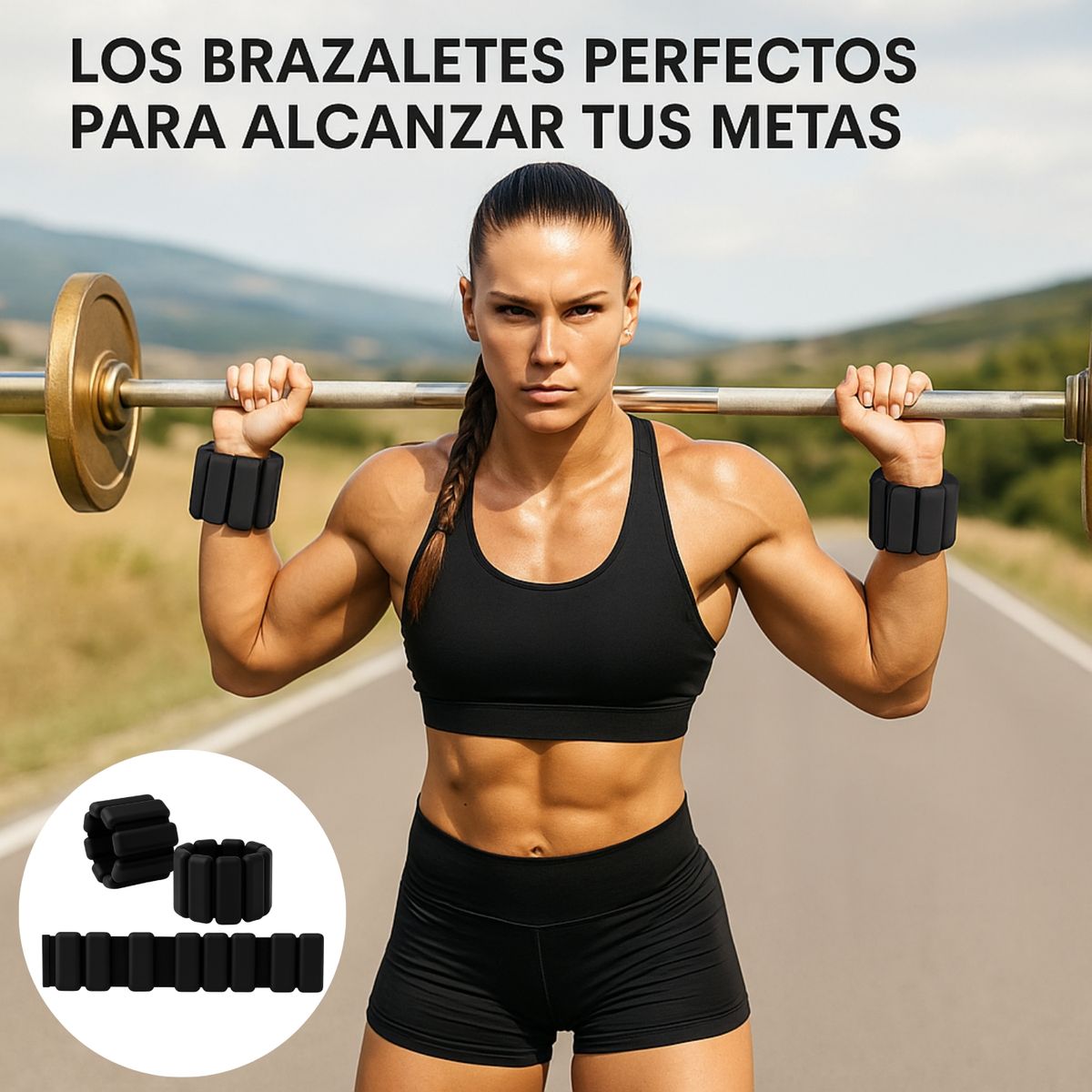 GENERICO - Kit 2 Brazaletes Pesas Para Tobillos Y Muñecas 2 Libras Ajustable
