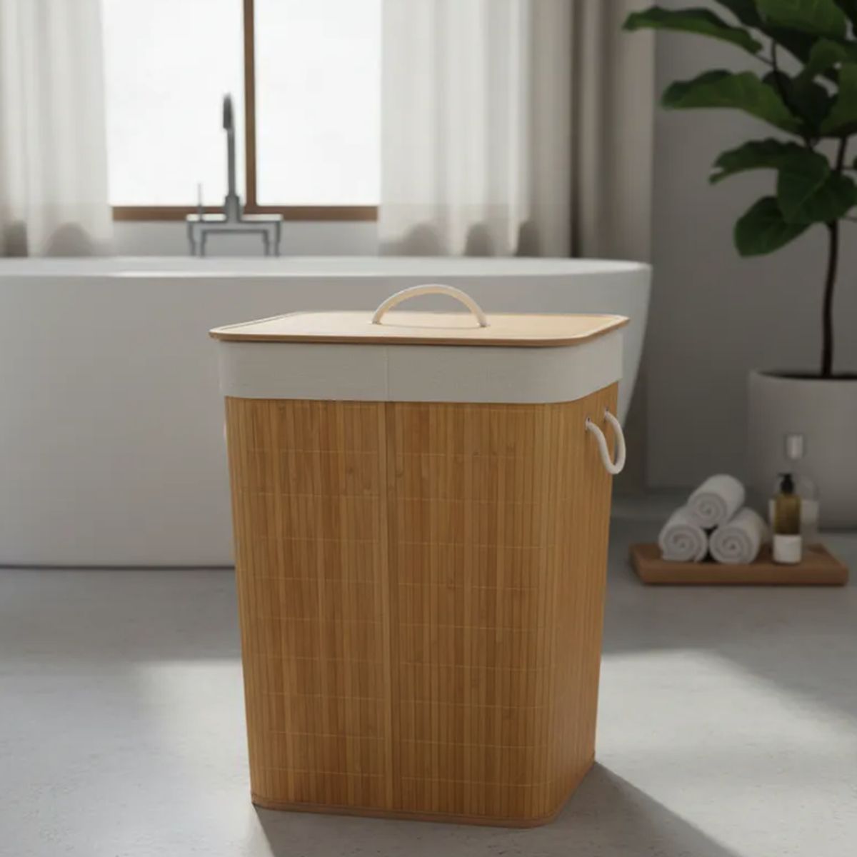 PRO OUTDOOR - Canasto para ropa bambú