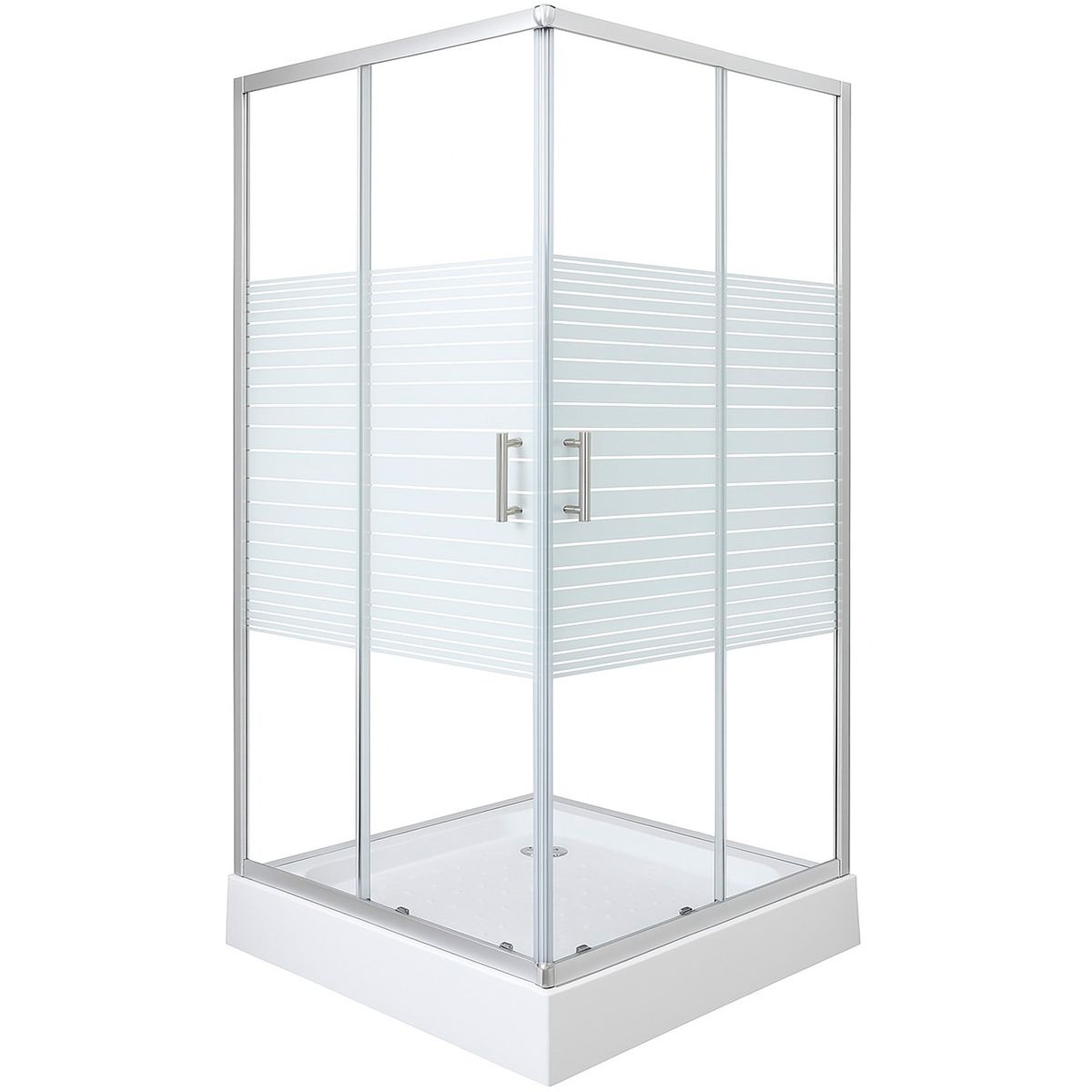 JOYTEK - Shower Recto Strava Blanco 90x90x198cm Incluye Recetáculo