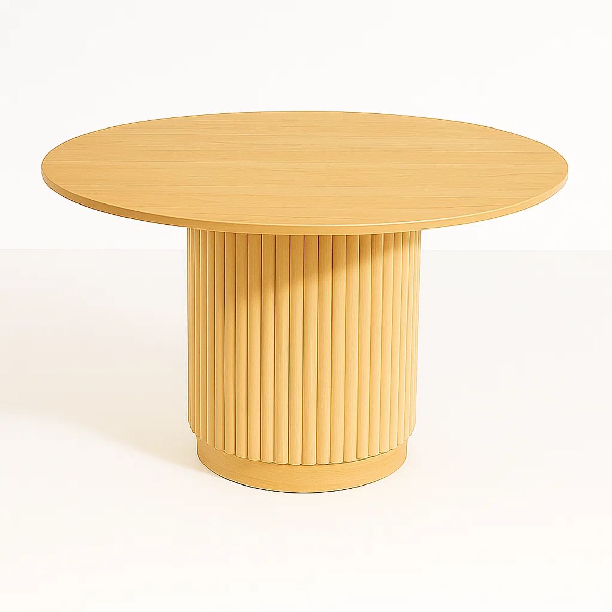 KLIK - Mesa Redonda Nórdica Armonía de 130 cm Madera Natural - Café
