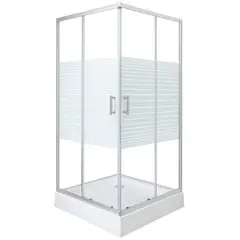 JOYTEK - Shower Recto Strava Blanco 80x80x198cm Incluye Receptáculo