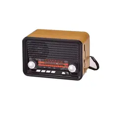 GENERICO - Mini Radio Retro Portátil Recargable Amfmws Bluetooth Usb