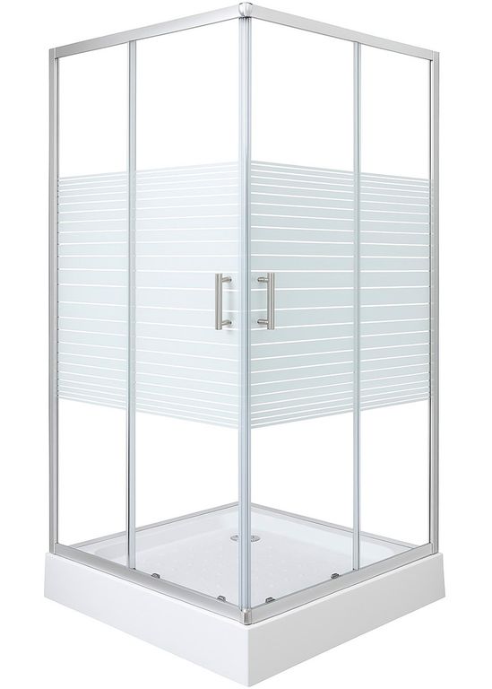 Shower Recto Strava Blanco 90x90x198cm Incluye Receptaculo