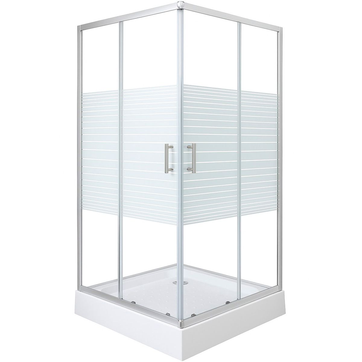JOYTEK - Shower Recto Strava Blanco 90x90x198cm Incluye Receptáculo