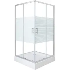 JOYTEK - Shower Recto Strava Blanco 90x90x198cm Incluye Receptáculo