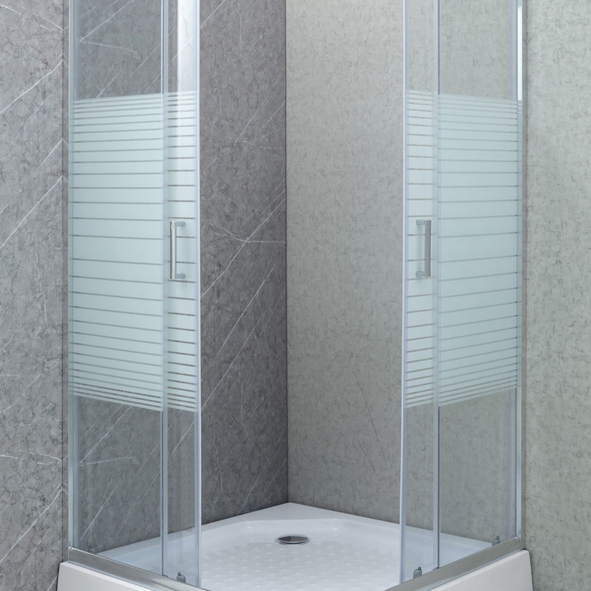 JOYTEK - Shower Recto Strava Blanco 90x90x198cm Incluye Receptáculo