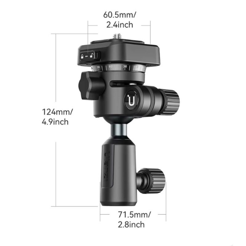 ULANZI - Ulanzi TH02 Cabezal de Bola Para Pie de Iluminación 360 Grados