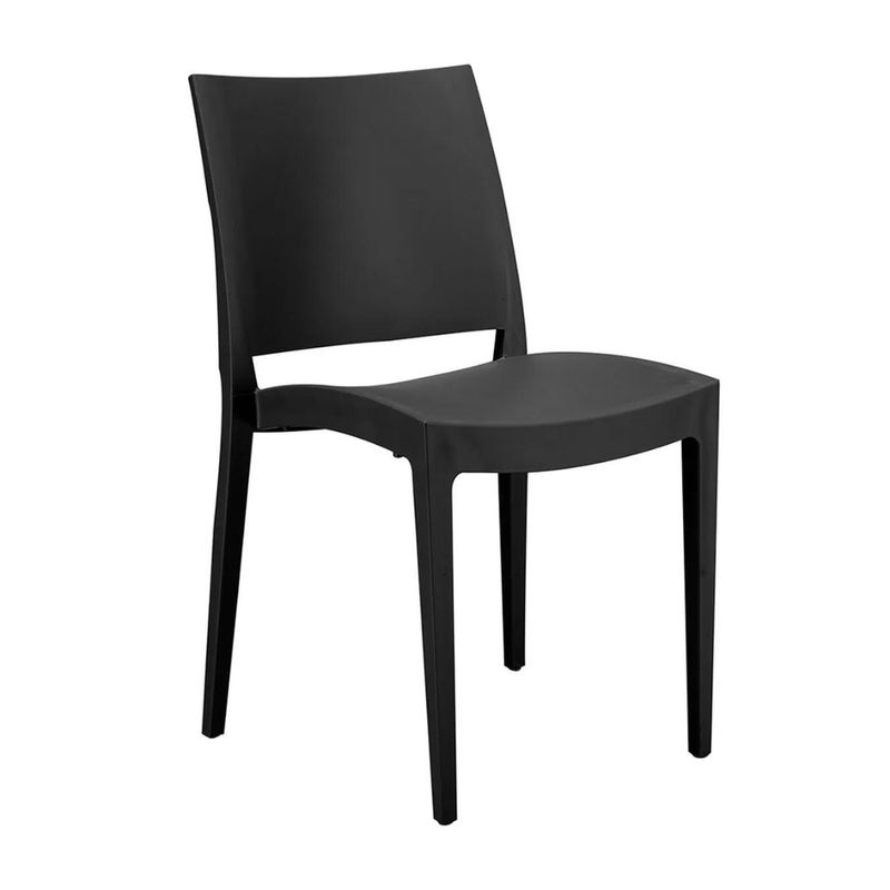 PANDALINO - Silla Lagoon Diseño Minimalista y Apilable - Negro