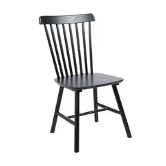 PANDALINO - Silla de Comedor Windsor - Madera Natural - Moderna y Duradera - Negro