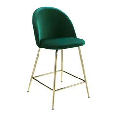 PANDALINO - Taburete Terciopelo Maya Grey de 66cm- Elegante y Cómodo - Verde
