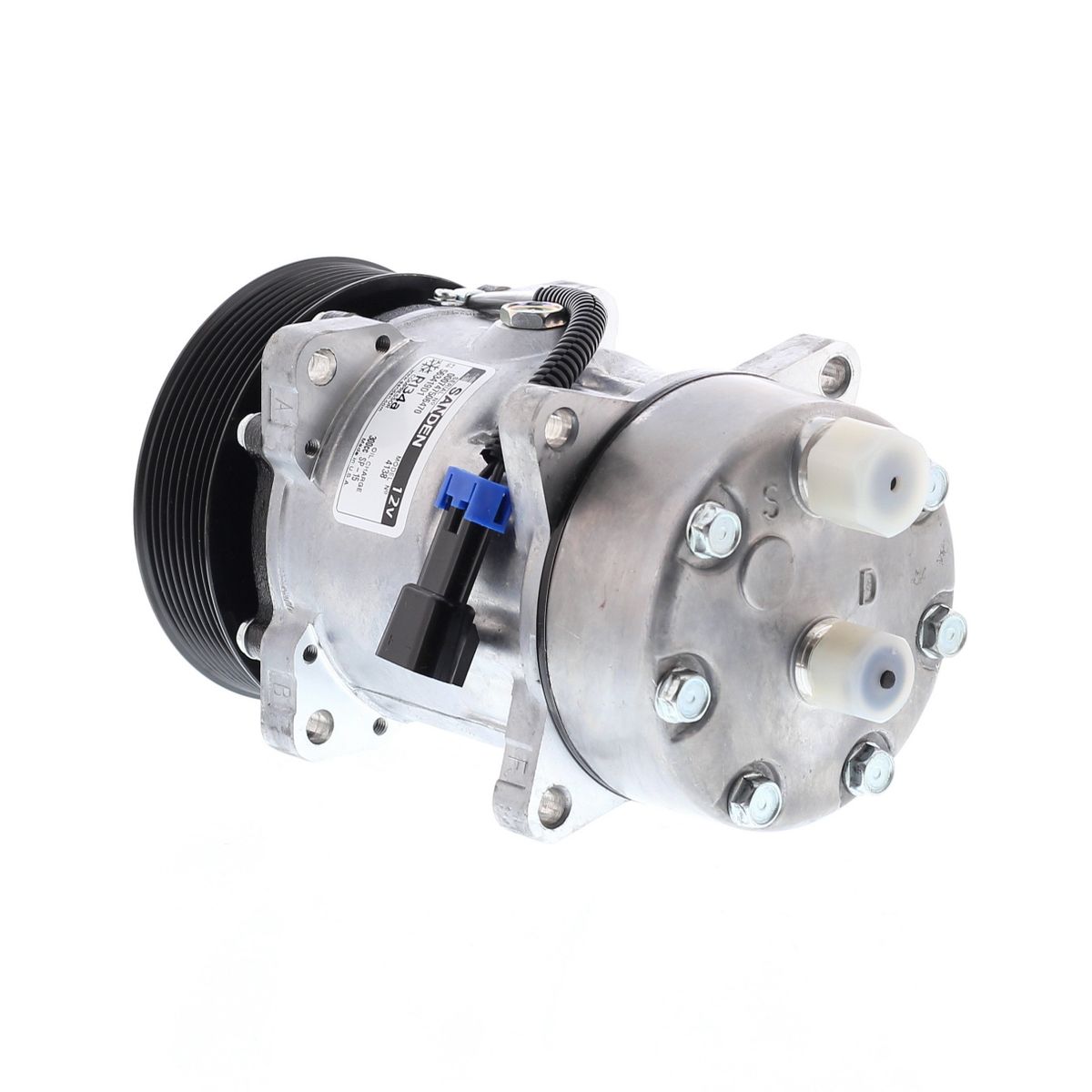 SANDEN - Compresor Ac 7H15 8PK 12V 130MM VOLVO 1410020 4700 SANDEN