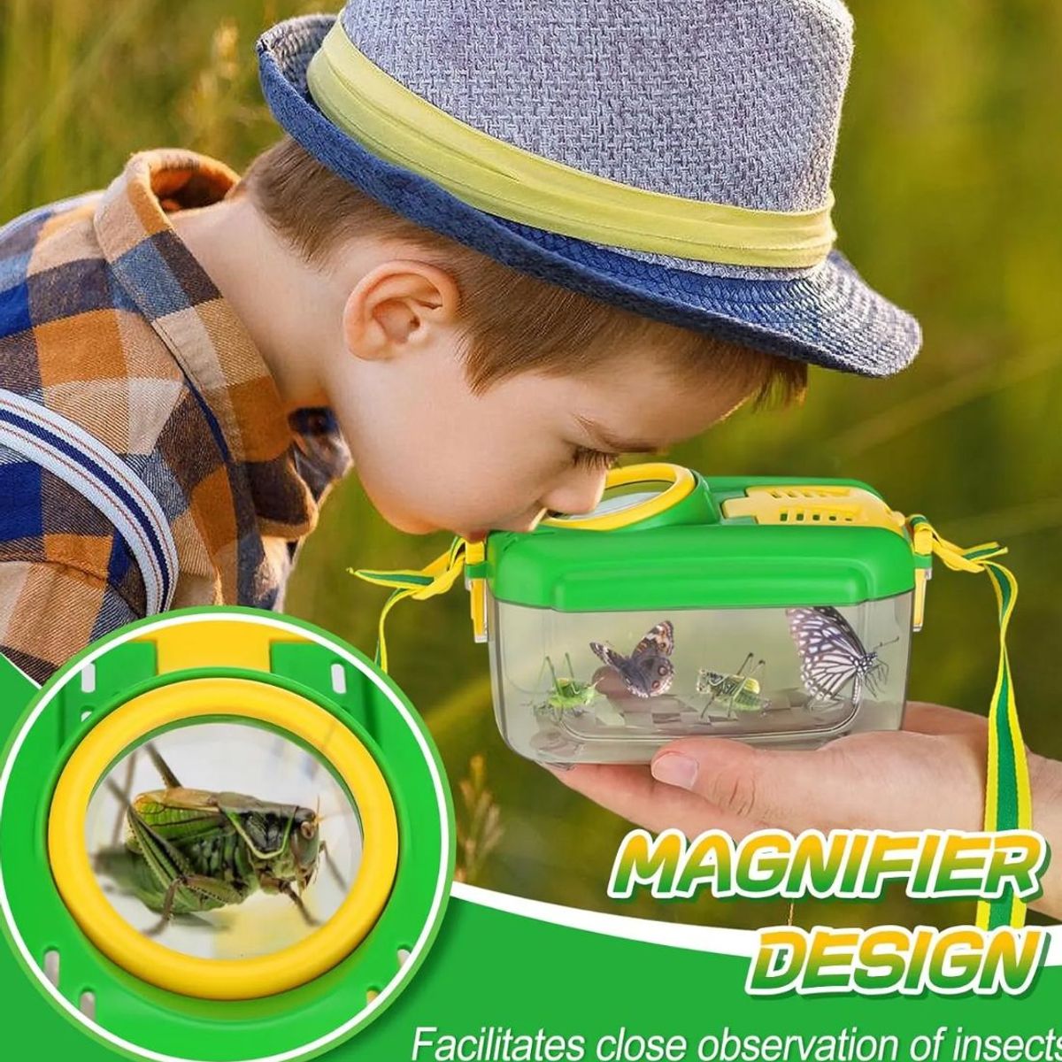 GENERICO - Set Observador Insectos Con Lupa - Contenedor