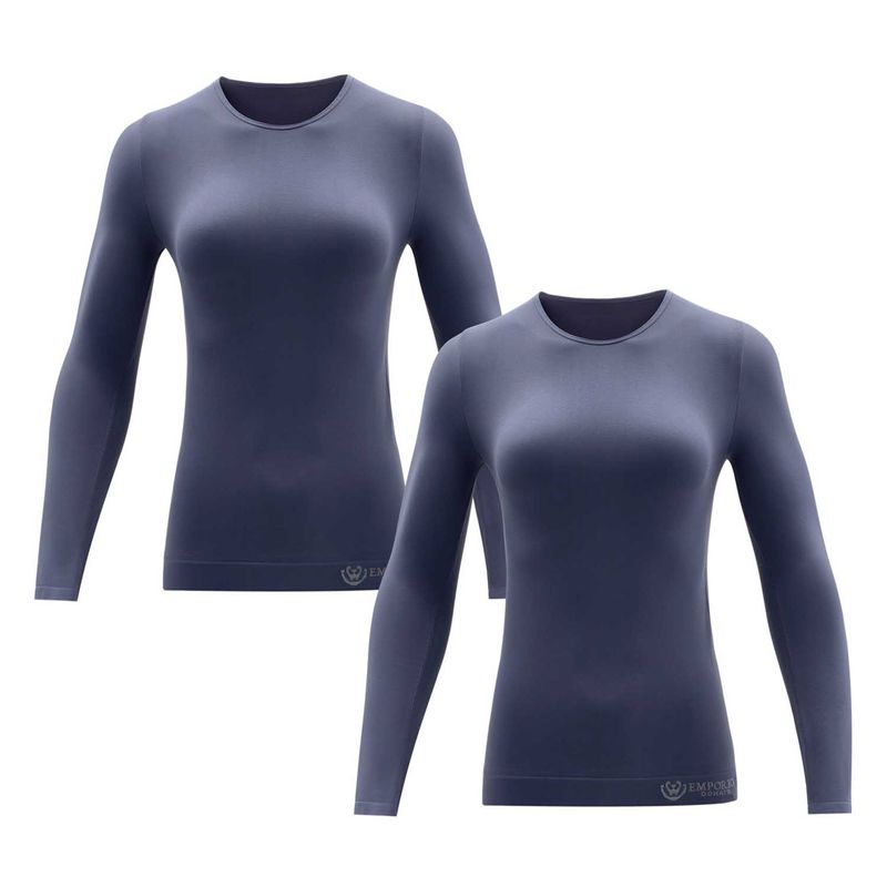 GIOVACCHINO - Pack de 2 Polera Cuello Redondo Microfibra Mujer