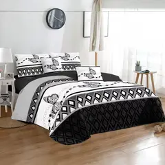 ANGELES DEL HOGAR - CUBRECAMA QUILT DE VERANO TF CON DISEÑO 2 PLAZAS