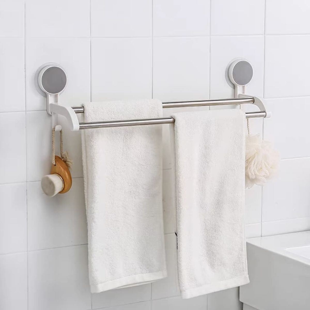 HOMEY - PACK 2 Colgador De Toallas Para Bañoauto Adhesivo Aprueba De Agua