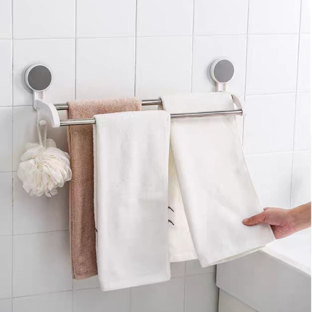 HOMEY - PACK 2 Colgador De Toallas Para Bañoauto Adhesivo Aprueba De Agua