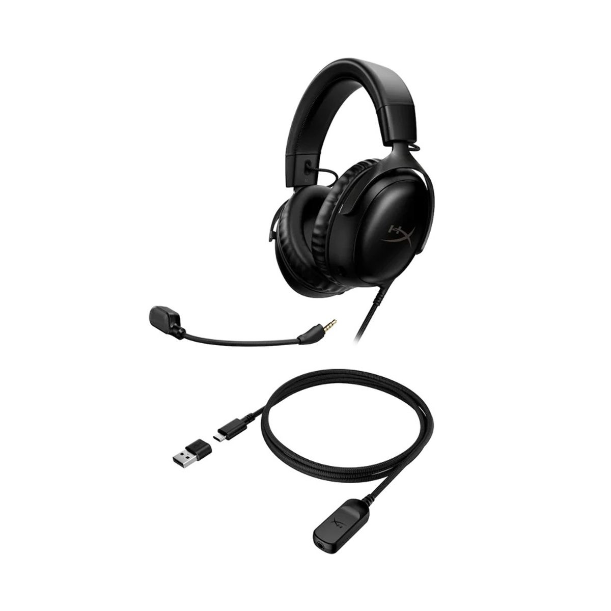 HYPERX - Audifono Hyperx Gamer Cloud 3 Black - Usb-c, Usb-a Y 3,5 Mm