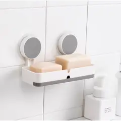 HOMEY - Jabonera Con Drenaje Auto Adhesiva Aprueba De Agua