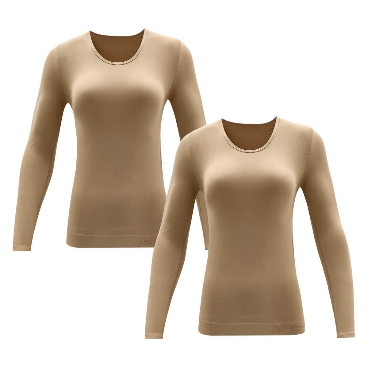 GIOVACCHINO - Pack de 2 Polera Cuello Redondo Microfibra Mujer