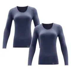 GIOVACCHINO - Pack de 2 Polera Cuello Redondo Microfibra Mujer