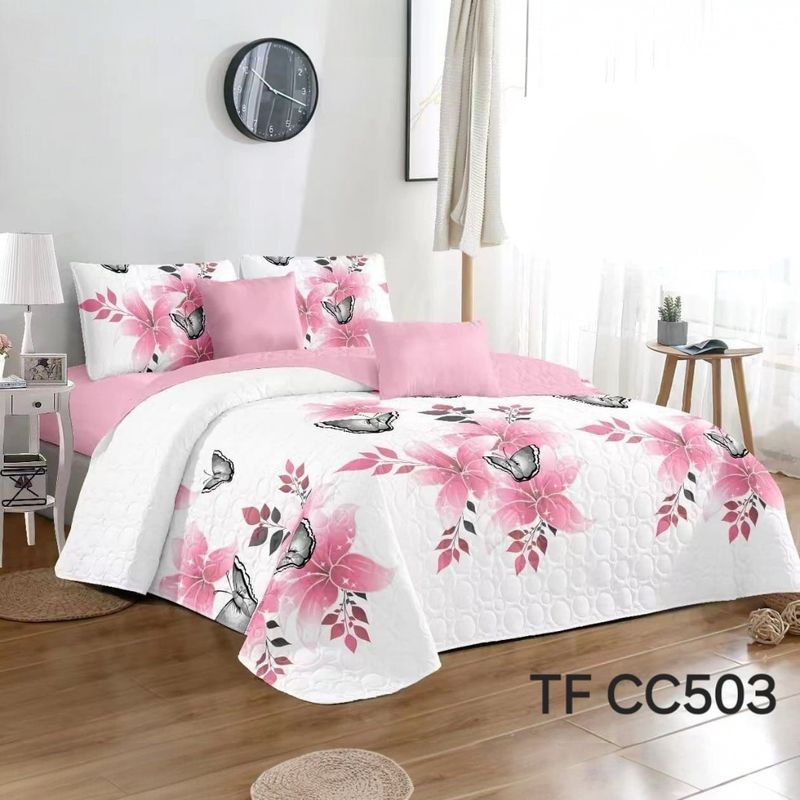 ANGELES DEL HOGAR - CUBRECAMA QUILT DE VERANO TF CON DISEÑO 2 PLAZAS