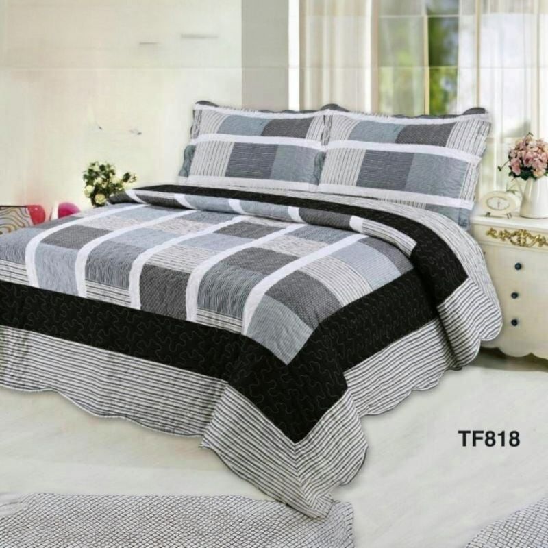ANGELES DEL HOGAR - CUBRECAMA QUILT DE VERANO TF CON DISEÑO 2 PLAZAS
