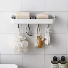 HOMEY - Organizador De Pared Para Baño Con Drenaje Auto Adhesivo