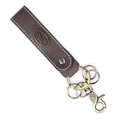 GINO RODINIS - LLAVERO CUERO HOMBRE  LL112 CAFÉ