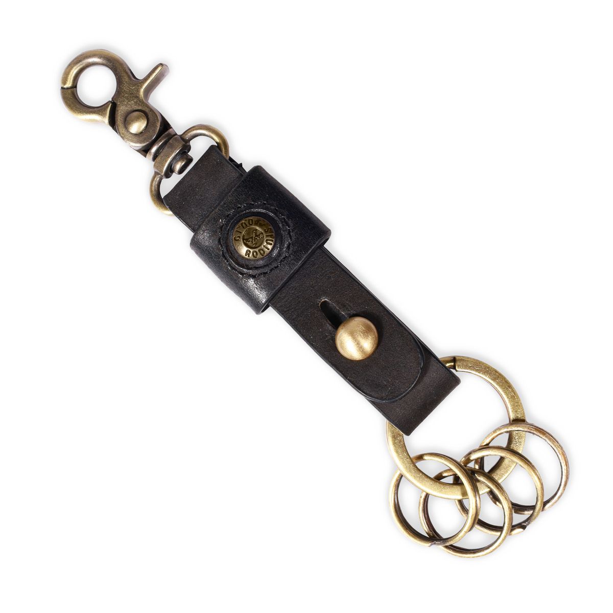 GINO RODINIS - LLAVERO CUERO HOMBRE  GINO RODINIS  LL113 NEGRO