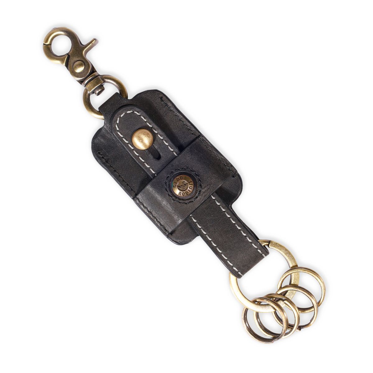 GINO RODINIS - LLAVERO CUERO HOMBRE  GINO RODINIS  LL115 NEGRO