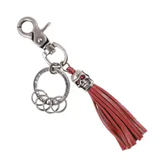 GINO RODINIS - LLAVERO CUERO HOMBRE  LL117 ROJO