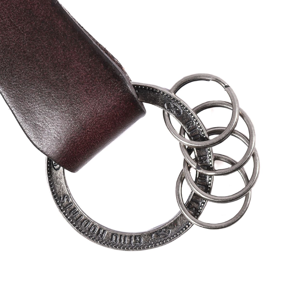 GINO RODINIS - LLAVERO CUERO HOMBRE  GINO RODINIS  LL118 CAFÉ