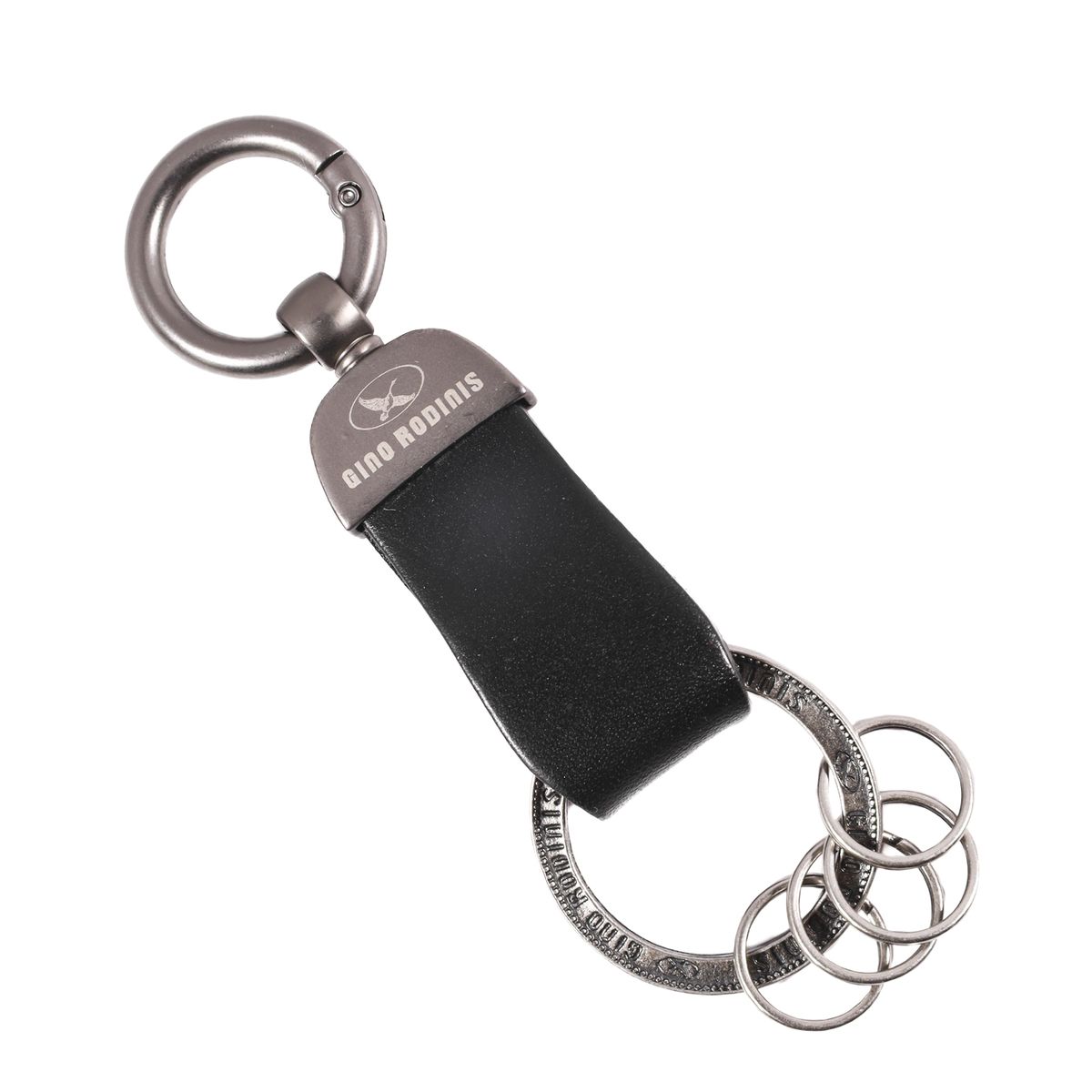 GINO RODINIS - LLAVERO CUERO HOMBRE  GINO RODINIS  LL118 NEGRO
