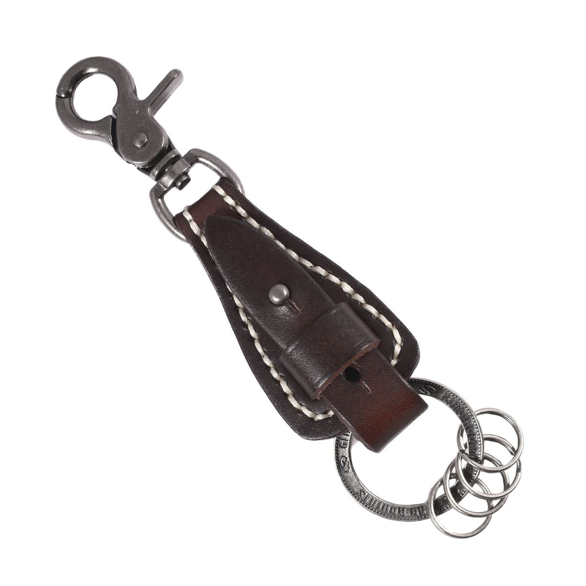 GINO RODINIS - LLAVERO CUERO HOMBRE  GINO RODINIS  LL119 CAFÉ